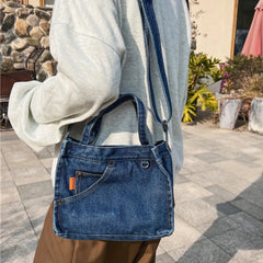 Youth Denim Crossbody Bag Small Mini Square Shoulder Bag