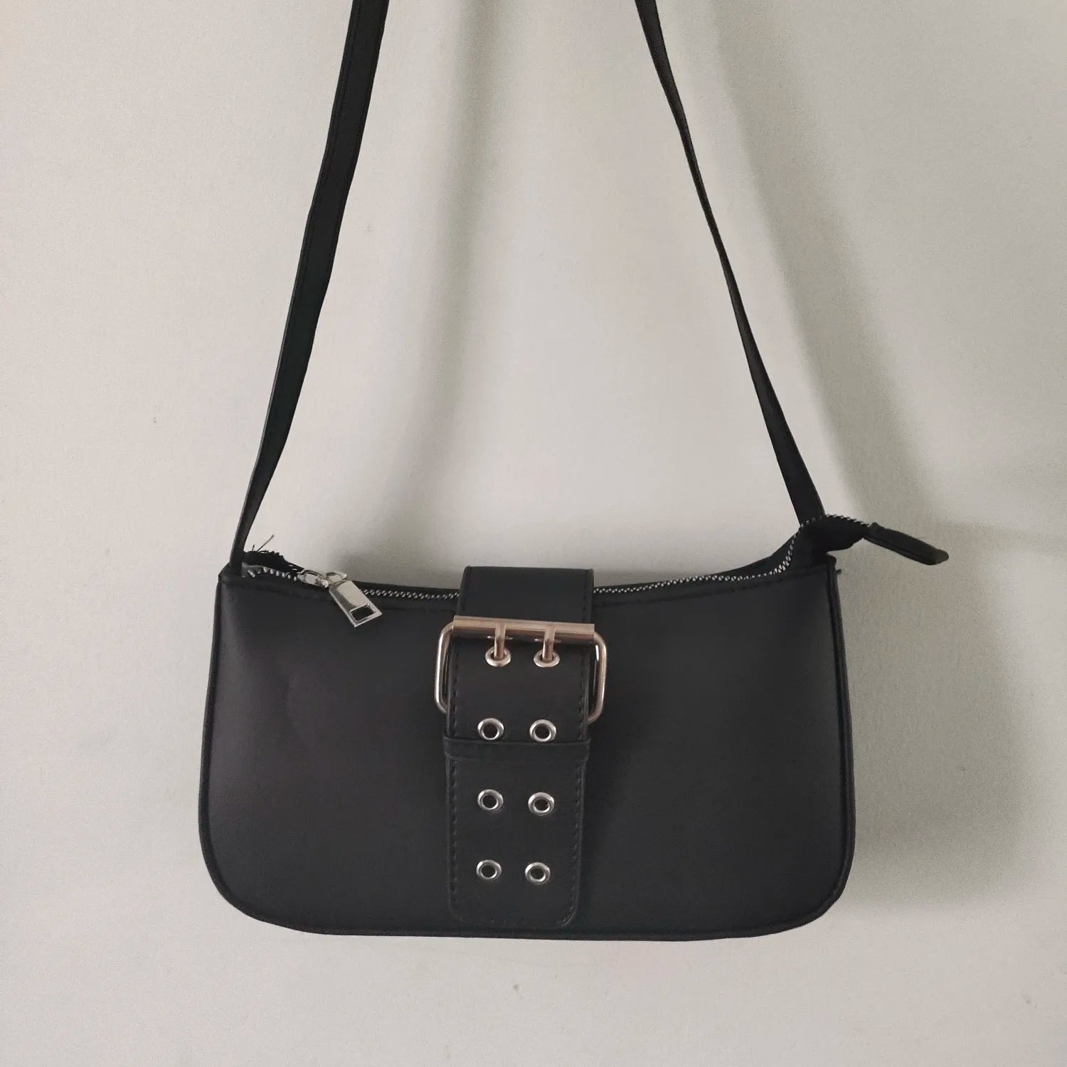 Retro Women Buckle Handbags Ladies PU Leather Shoulder Bag