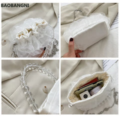 Retro Women Small Handbags Summer Chain Shoulder Crossbody Bag
