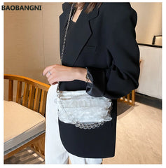 Retro Women Small Handbags Summer Chain Shoulder Crossbody Bag