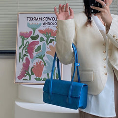 Retro Women's Underarm Bags Oil Wax Leather Ladies Tote Handbags