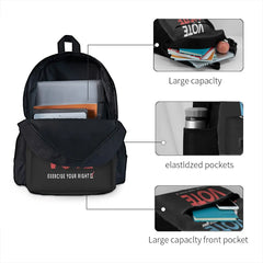 Vintage Distressed Vote T-Shirt Backpack Unisex School Bag