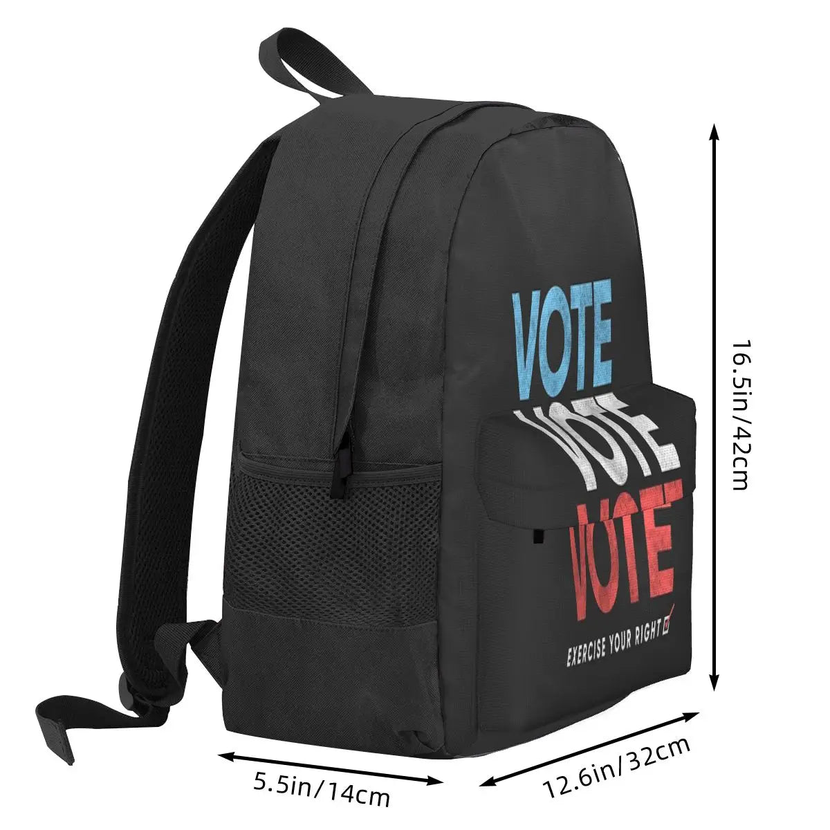 Vintage Distressed Vote T-Shirt Backpack Unisex School Bag