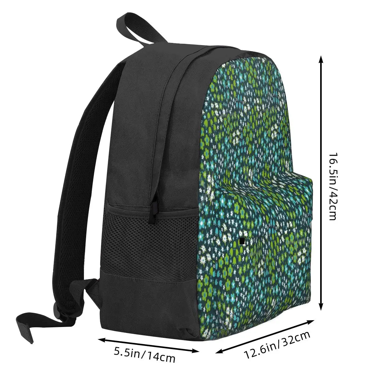 Ditsy Floral Turquoise Backpacks Men's Women's School Bags