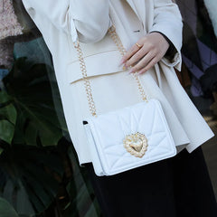 Retro Embroidery Love Small Square Bag Chain Messenger Shoulder Bags Women