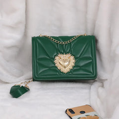 Retro Embroidery Love Small Square Bag Chain Messenger Shoulder Bags Women