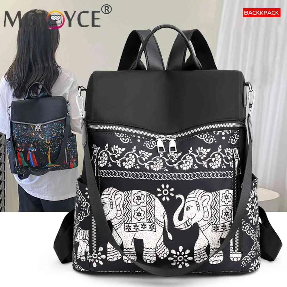 Retro Ethnic Backpack Women Girl School Casual Travel Rucksack