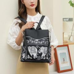 Retro Ethnic Backpack Women Girl Oxford Cloth School Casual Travel Rucksacks