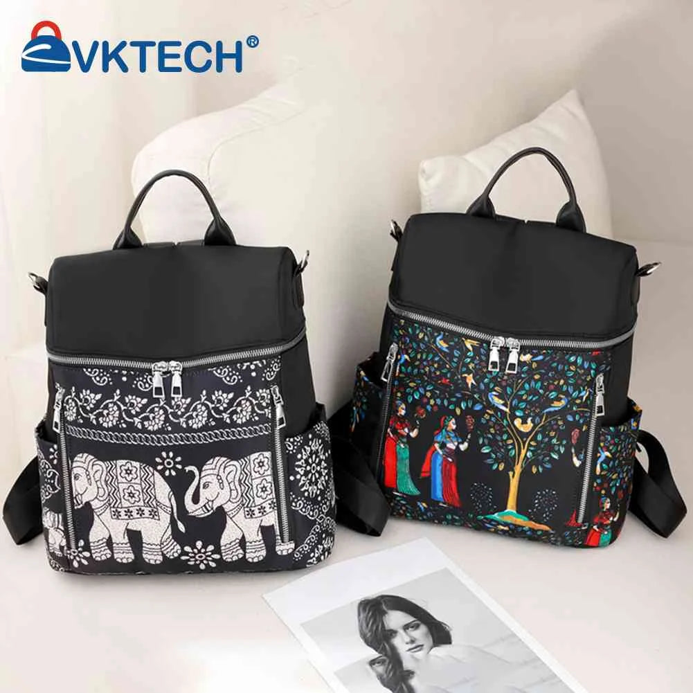 Vintage Ethnic Backpack for College Girl