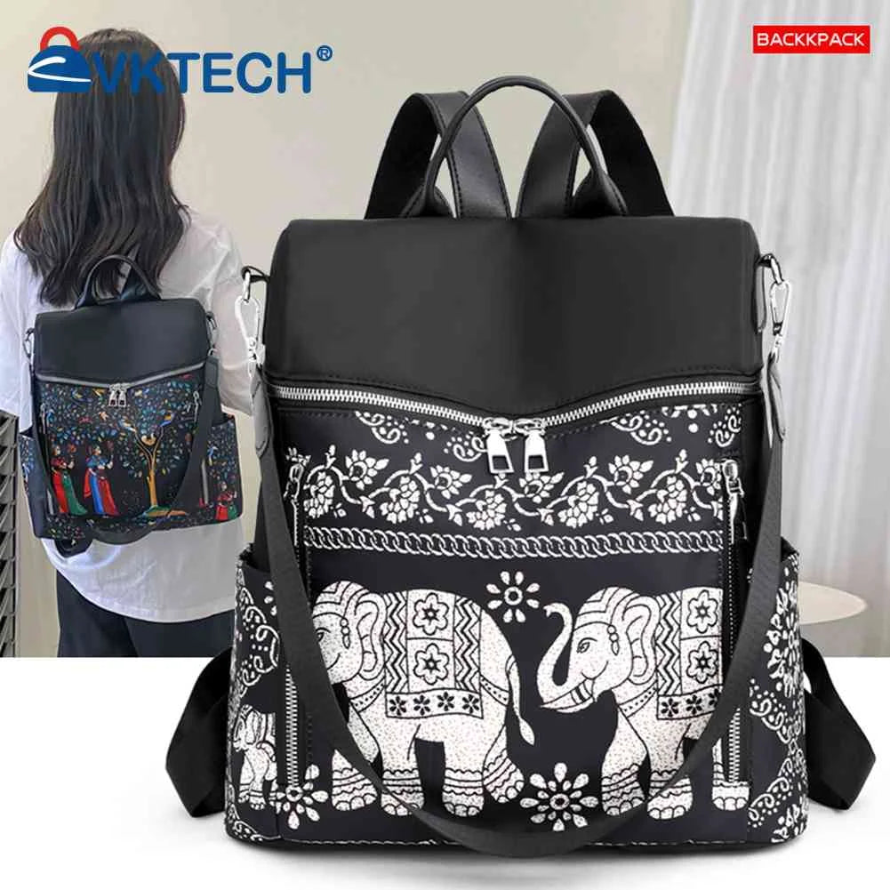 Vintage Ethnic Backpack for College Girl