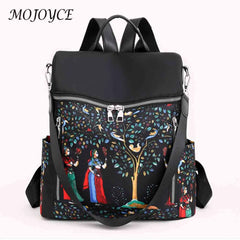 Retro Ethnic Backpack for Women Teenage Student College Girl