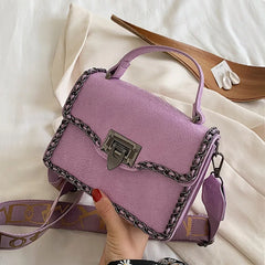 Retro Women's Square Bag Chain Tote Messenger Bag