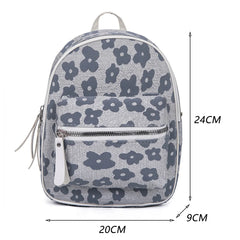 Retro Flower Backpacks Nylon Small School Bookbag for Women Students