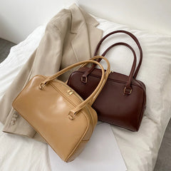 Retro PU Leather Women Shoulder Underarm Bags Casual Large Capacity Handbags