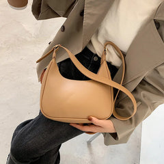 Retro Crossbody Shoulder Bag Casual PU Leather Handbag for Women