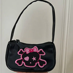 Retro Skeleton Harajuku Style Handbag Storage Crossbody Bag Women Bag
