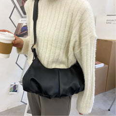 Vintage Leather Shoulder Bag Large Capacity Crossbody Handbag