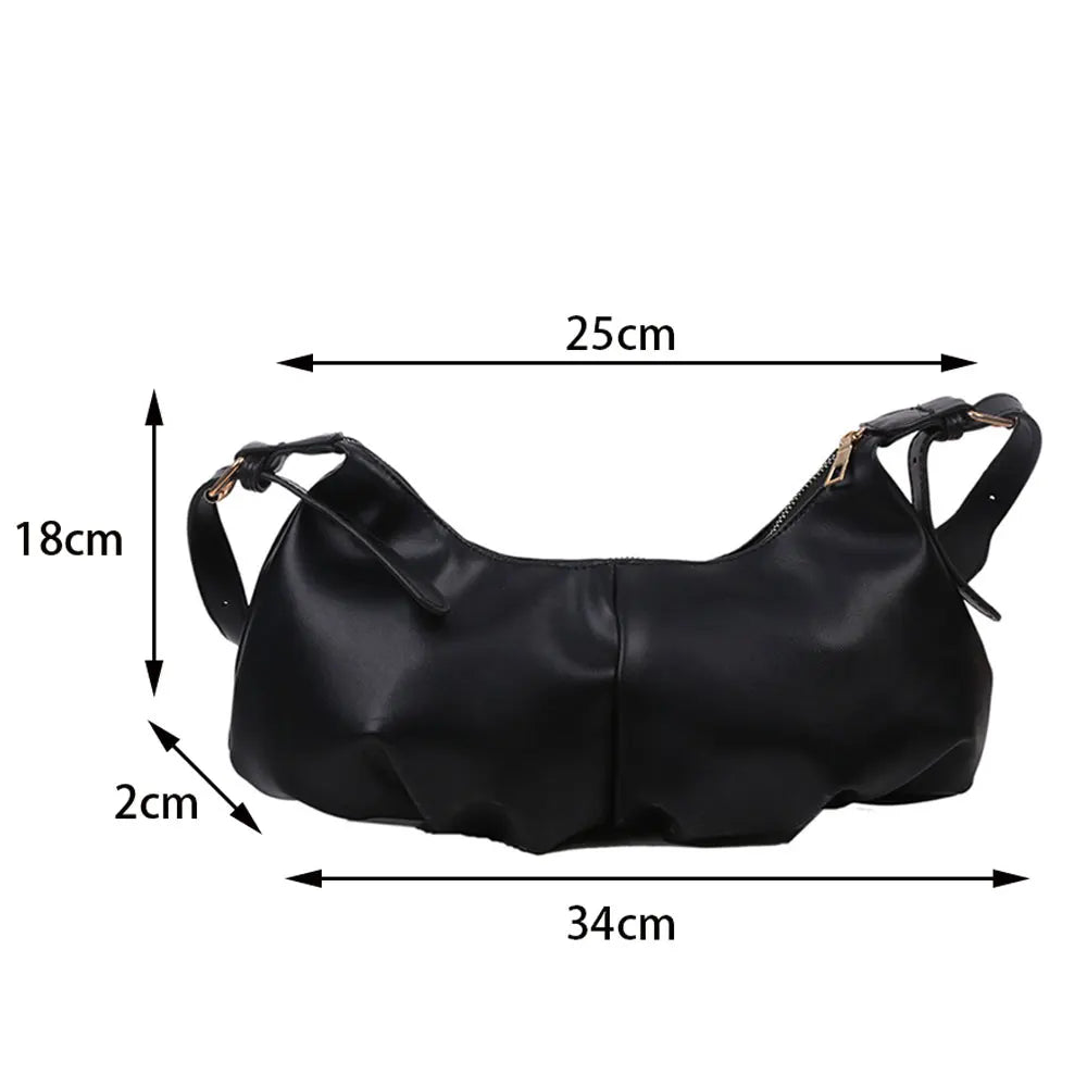 Vintage Leather Shoulder Bag Large Capacity Crossbody Handbag