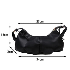 Vintage Leather Shoulder Bag Large Capacity Crossbody Handbag