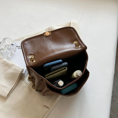 Retro Flap Shoulder Bag PU Leather Armpit Handbag Ladies Handbag Totes Bolsa