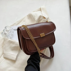 Retro Flap Shoulder Bag PU Leather Armpit Handbag Ladies Handbag Totes Bolsa