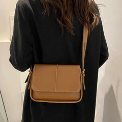 Retro Flap Square Bag For Women PU Leather Shoulder Messenger Bag