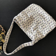 Retro Floral Shoulder Bags Women Daily Casual Handbags Large Portable Pouch