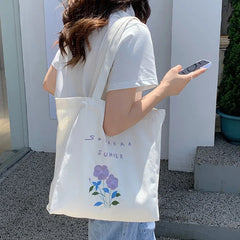 Flower Embroidery Shoulder Bag Floral Ladies Tote Handbag