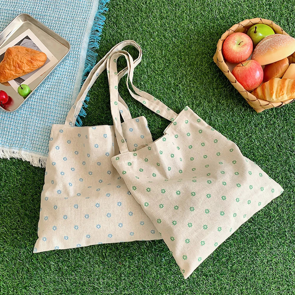 Retro Flower Female Shopping Messenger Bags Shoulder Bags Daisy