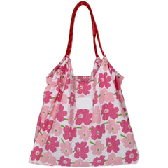 Retro Flower Women Shopping Shoulder Bag Large Capacity Ladies Portable Tote