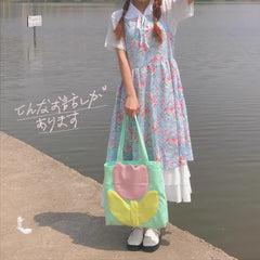 Retro Flower Women's Shoulder Bags Patchwork Female Tote Purse Handbags