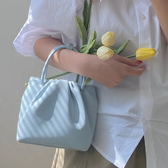 Vintage Bucket Shoulder Bag for Women Portable Messenger Purse