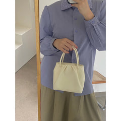 Vintage Bucket Shoulder Bag for Women Portable Messenger Purse