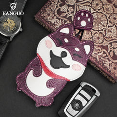 Retro Leather Key Protective Cover for Car Smart Key