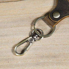 Retro Leather Keychain Men Women Key Case Bag Key Rings Holder Car Key Bag