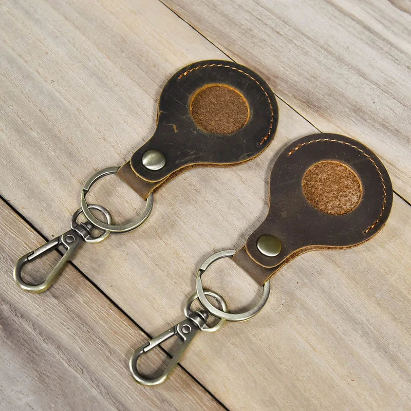 Retro Leather Keychain Men Women Key Case Bag Key Rings Holder Car Key Bag