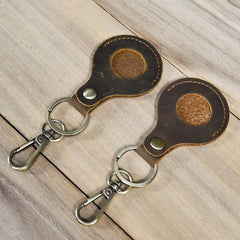 Retro Leather Keychain Men Women Key Case Bag Key Rings Holder Car Key Bag