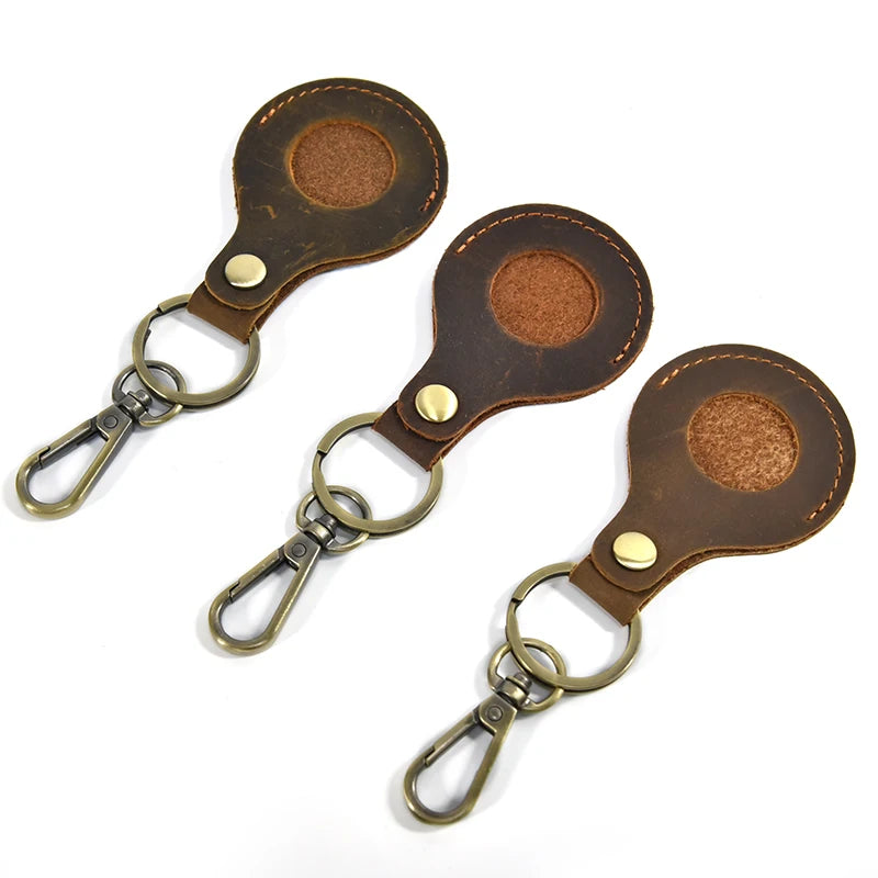 Retro Leather Keychain Men Women Key Case Bag Key Rings Holder Car Key Bag