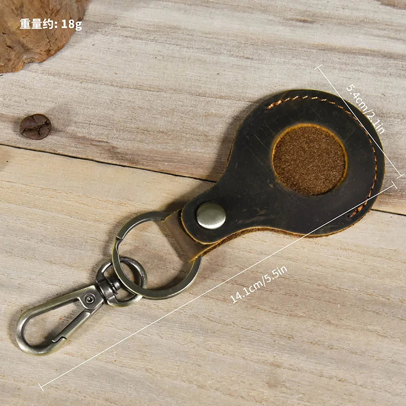 Retro Leather Keychain Men Women Key Case Bag Key Rings Holder Car Key Bag