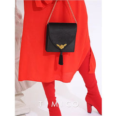 Retro Angel Antique Handbags Satin Totes Bag Women Shoulder Messenger Bags