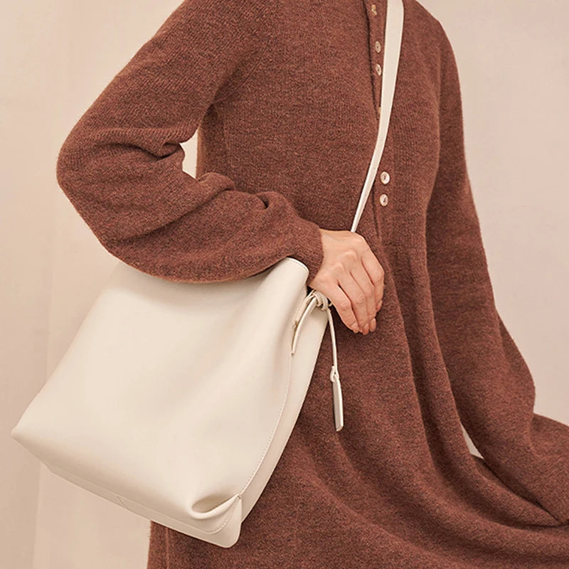 Retro Shoulder Handbag Zipper Pocket Shoulder Tote Bags