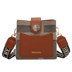 Retro Hong Kong Wide Shoulder Strap Diagonally Bag