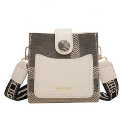 Retro Hong Kong Wide Shoulder Strap Diagonally Bag