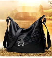 Retro Ladies PU Leather Shoulder Bag Large Capacity Handbag