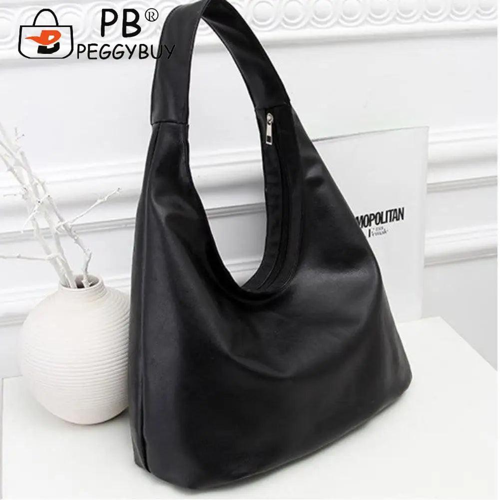 Retro Ladies Shoulder Bags Pure Crossbody Bag Casual PU Leather Women Casual Pur