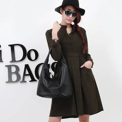 Retro Ladies Shoulder Bag PU Leather Crossbody Purse for Shopping