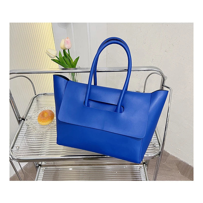 Retro Large Capacity Shoulder Bag PU Leather High Multi-function Female Handbag