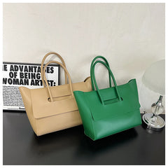 Retro Large Capacity Shoulder Bag PU Leather High Multi-function Female Handbag