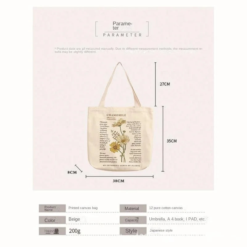 Vintage Literary Cotton Eco Shopper Bag