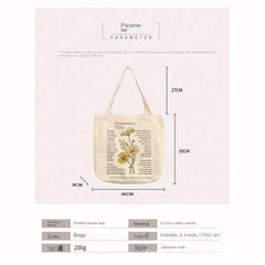 Vintage Literary Cotton Eco Shopper Bag